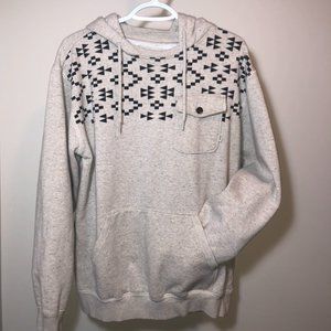 Mens Large Vans Off White Cotton Hoodie